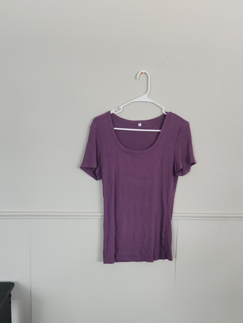Source Unknown Purple Scoop Neck Short Sleeve Tee
